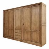 Dressing en bois massif sablé, grande armoire