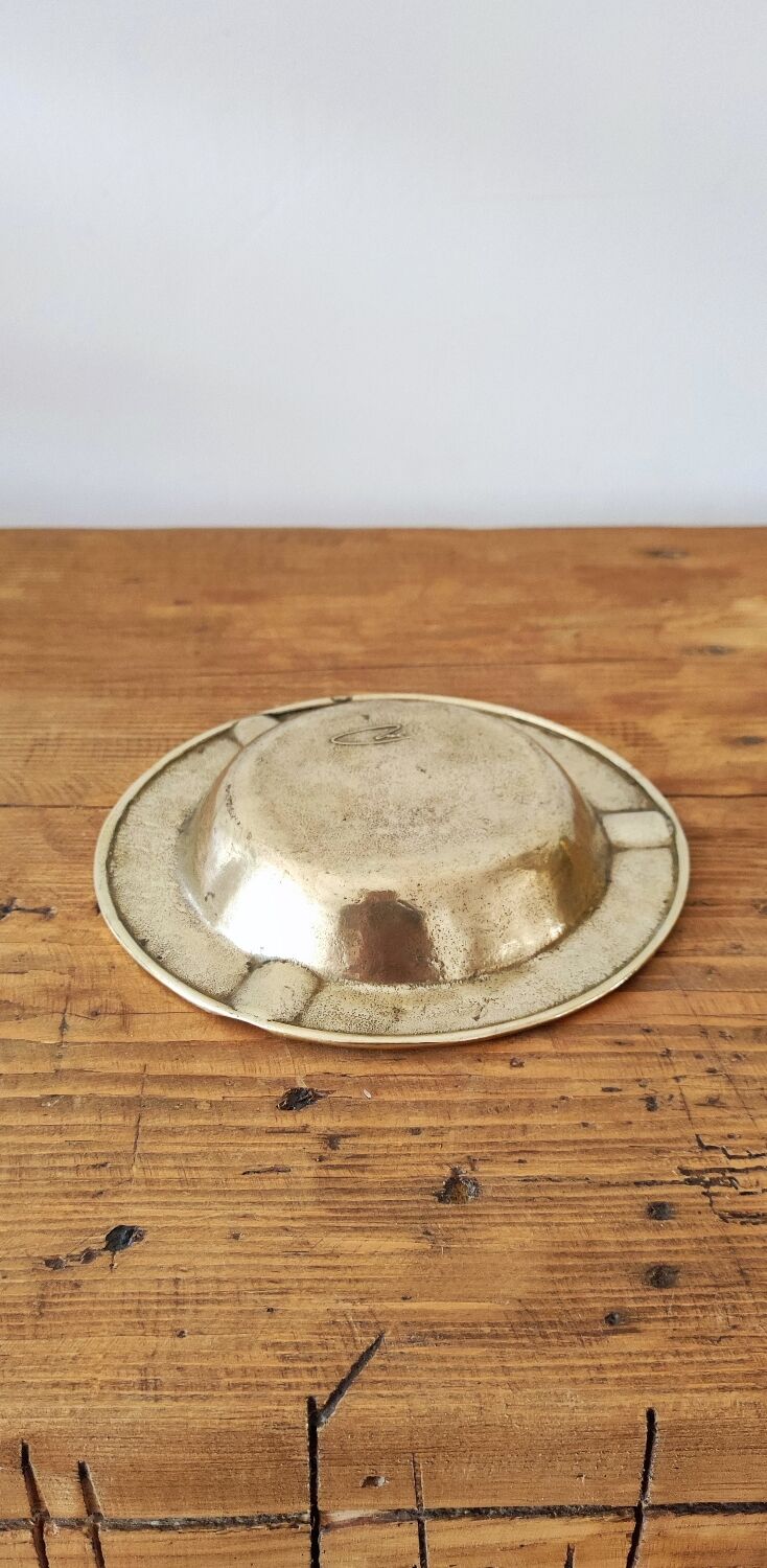 Ashtray in solid brass signed Collini