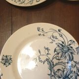 Six earthenware dinner plates from Grigny