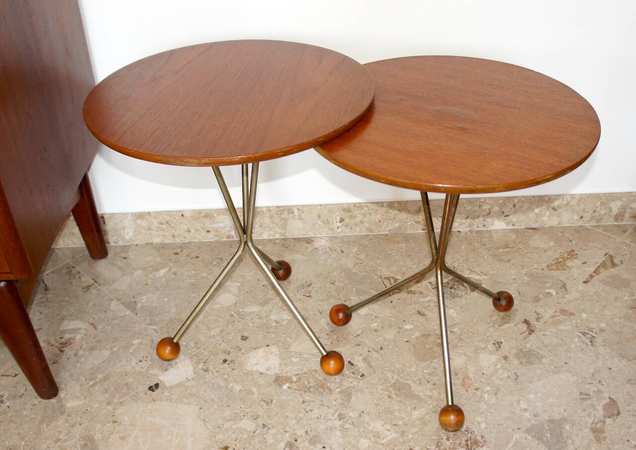 Guéridons Scandinave Vintage Albert Larsson Édition Alberts Tibro 1950 1960