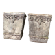 Lot of 2 cement fiber planters