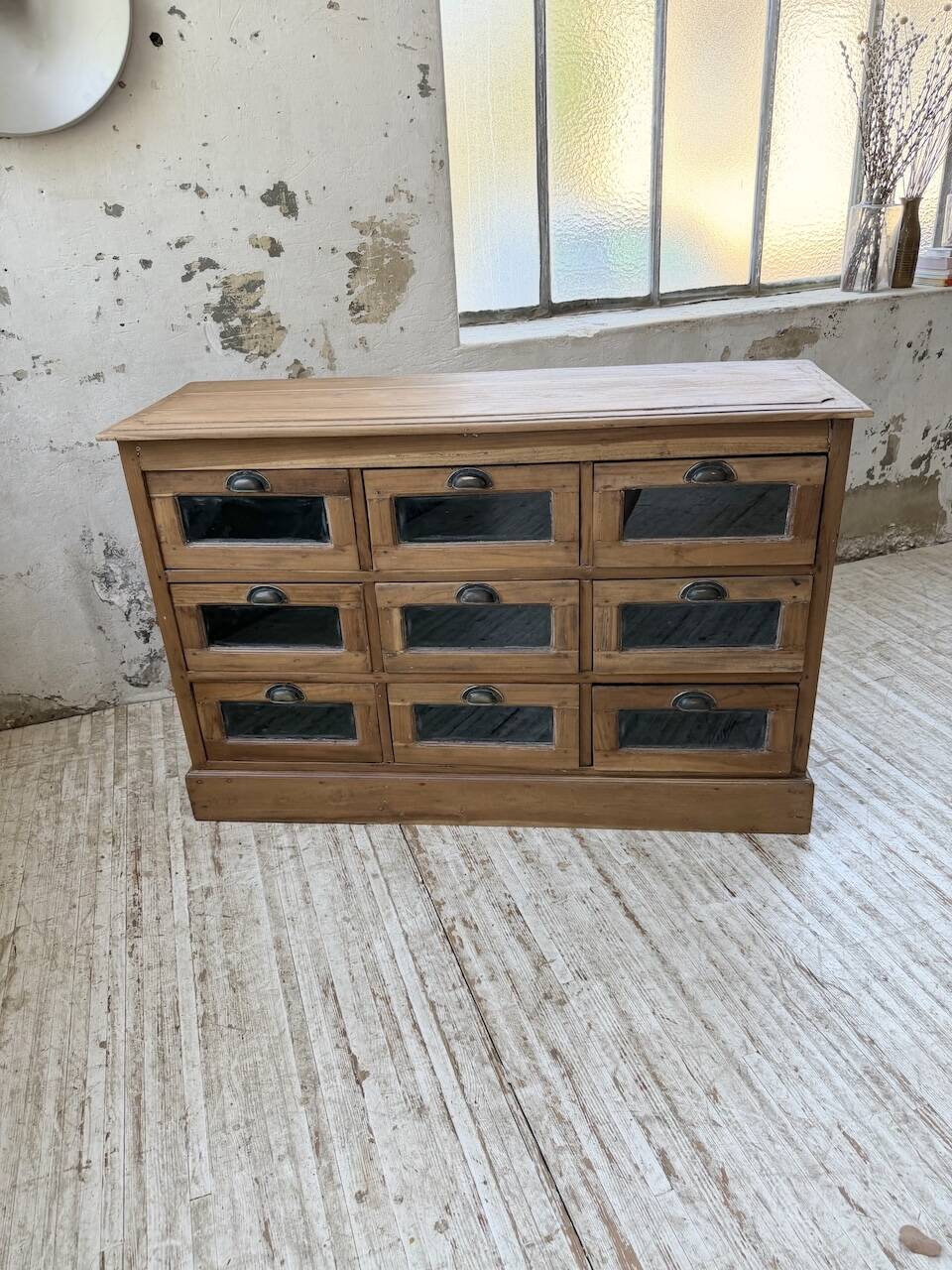 Grainetier meuble de métier en noyer 1950
