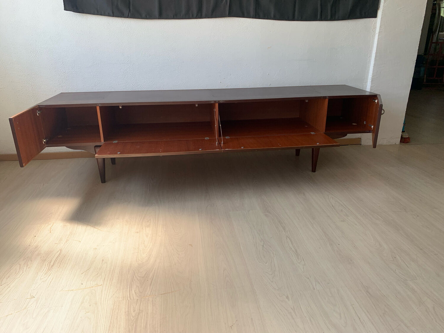 Vintage Scandinavian low sideboard