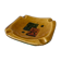 Ashtray abstract design in ceramic and leather 50s-60s