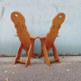 Pair of "country" side chairs