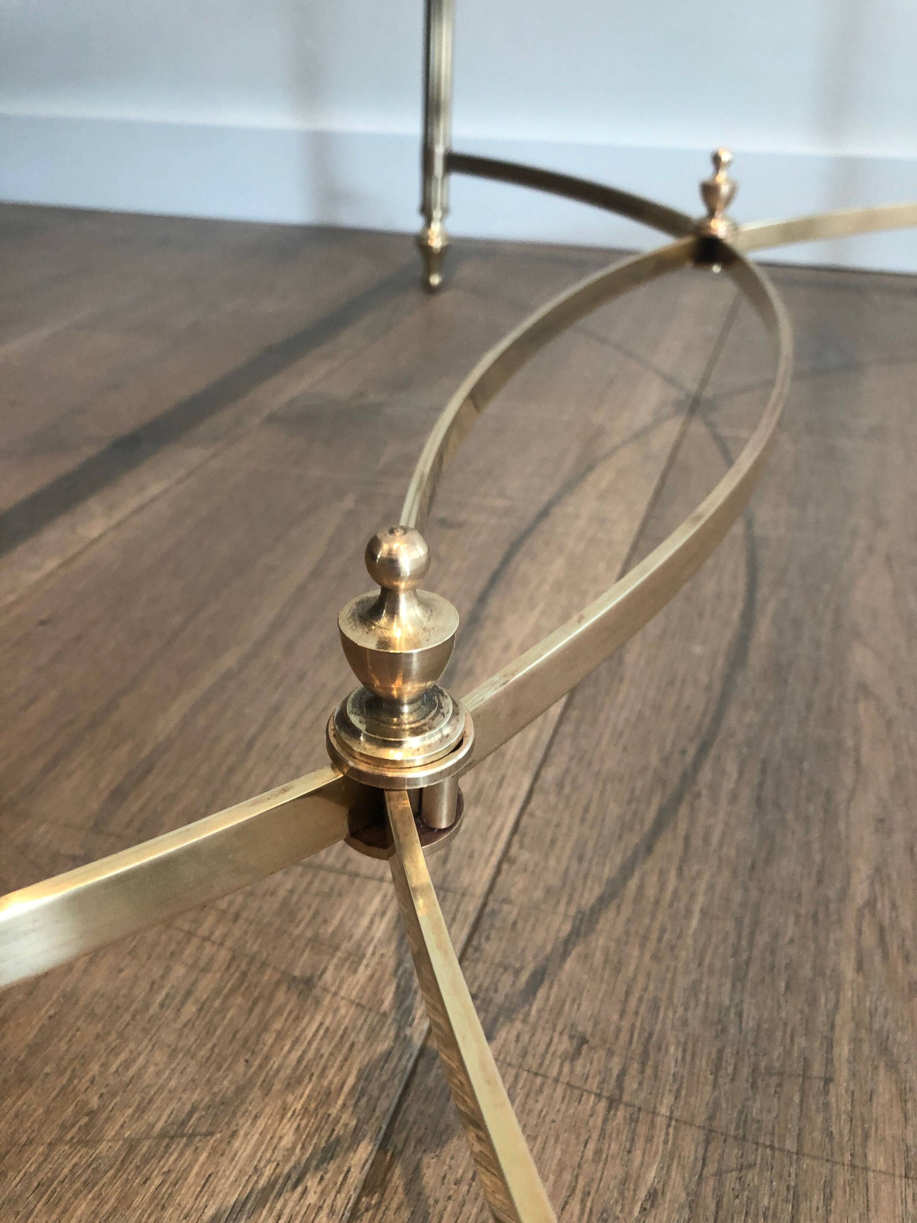 Neoclassical style brass coffee table by Maison Jansen