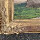 Oil painting of a Breton manor signed M. Garnier in a gilded frame - Antique