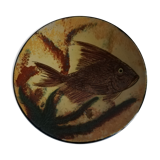 Decorative wall plate signed fish décor