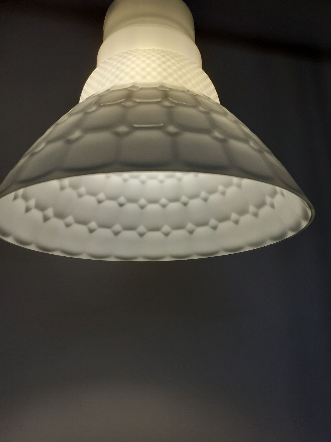White opaline pendant light
