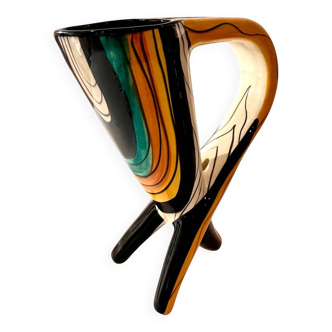 vintage tripod vase signed Vallauris