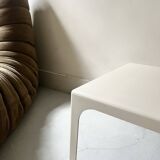 Prisunic coffee table in off-white fiberglass, 1970s design