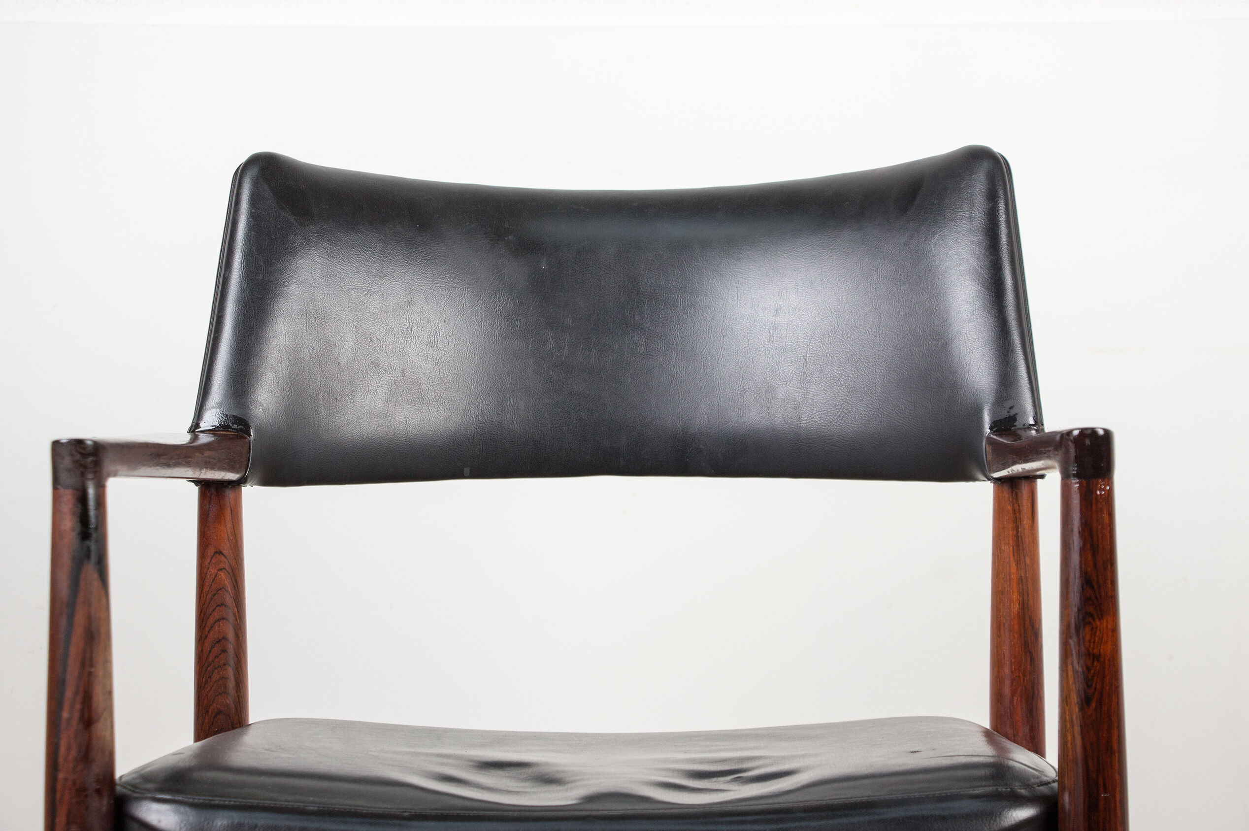 Danish Rosewood and Leather armchair by Erik Worts for Soro Stolefabrik.