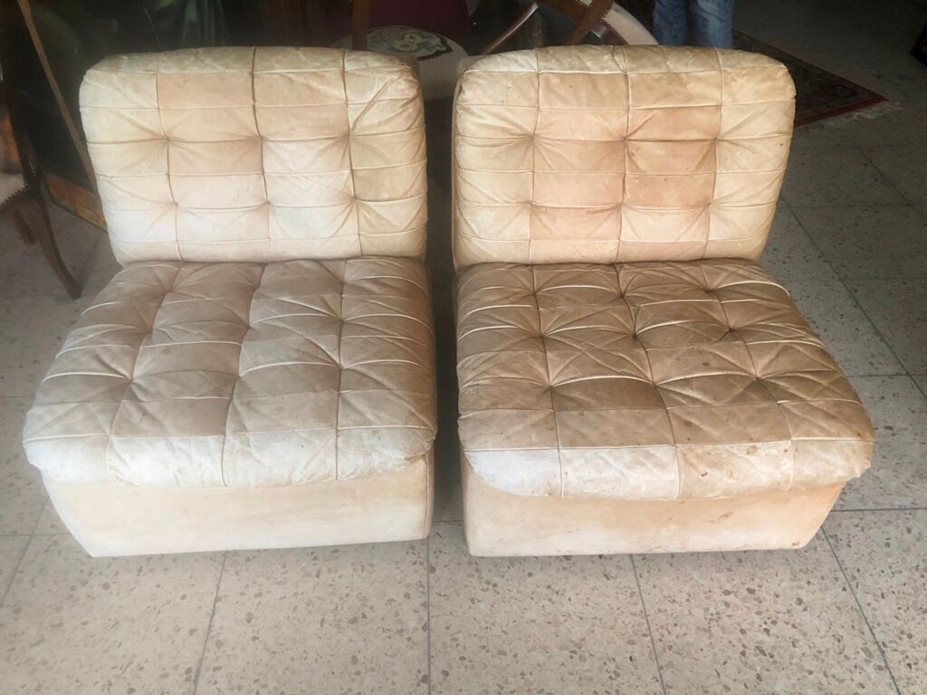 Heaters model DS11 in leather edition De Sède 1970 set of 2