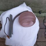 Vintage pink opaline wall lamp