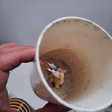 Three vintage suspension lamps, copper aluminum and glass