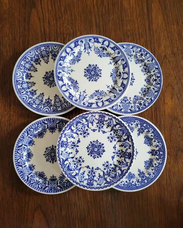6 dessous de bouteille en porcelaine gien