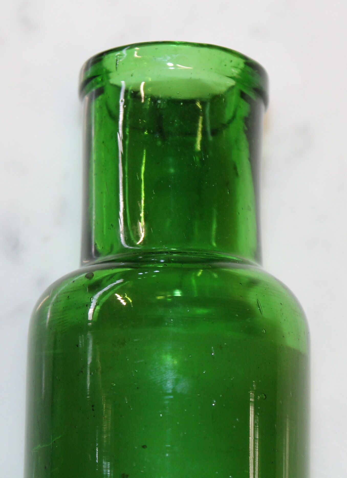 Green glass bottle