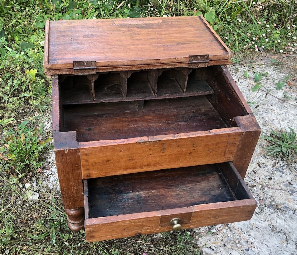 Antique teak writing desk