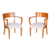 Art Deco Beech Armchairs attributed to Jindrich Halabala for Up Zavody, 1930s, Set of 2