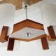 Scandinavian teak and resin 1960 chandelier