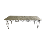 Wrought iron table and tiles