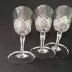 12 large cut crystal wine glasses