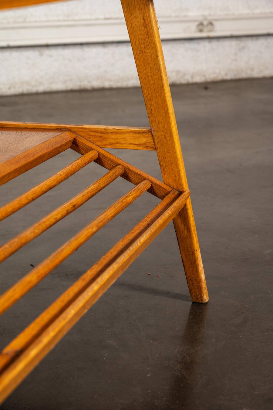 Glass and wood side table