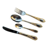 Cutlery set SBS Bestecke Solingen 70 pieces gold plated, vintage