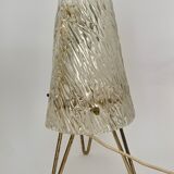 Lampe de table en verre glacé par J.T. Kalmar, Autriche