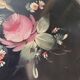 Hand-painted tray in enamelled sheet metal with a bouquet of Napoleon flowers