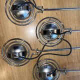 4 adjustable chrome Mole Richardson spotlights