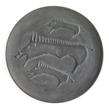 Ceramic wall plate attributed to Wim Mühlendyk