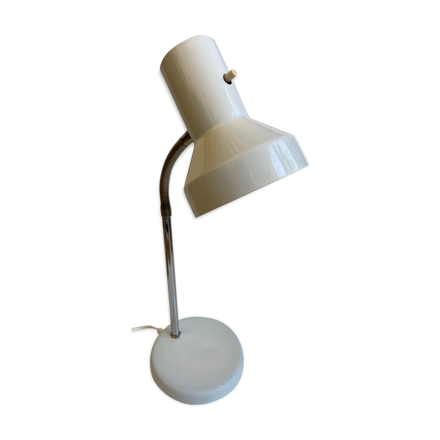 Lampe de bureau en métal blanc