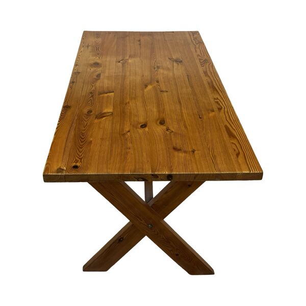 Table à manger vintage en pin des années 60, table à manger minimaliste