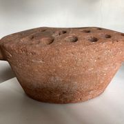 Terracotta farm vase pique flower XXL Folk Art 19th