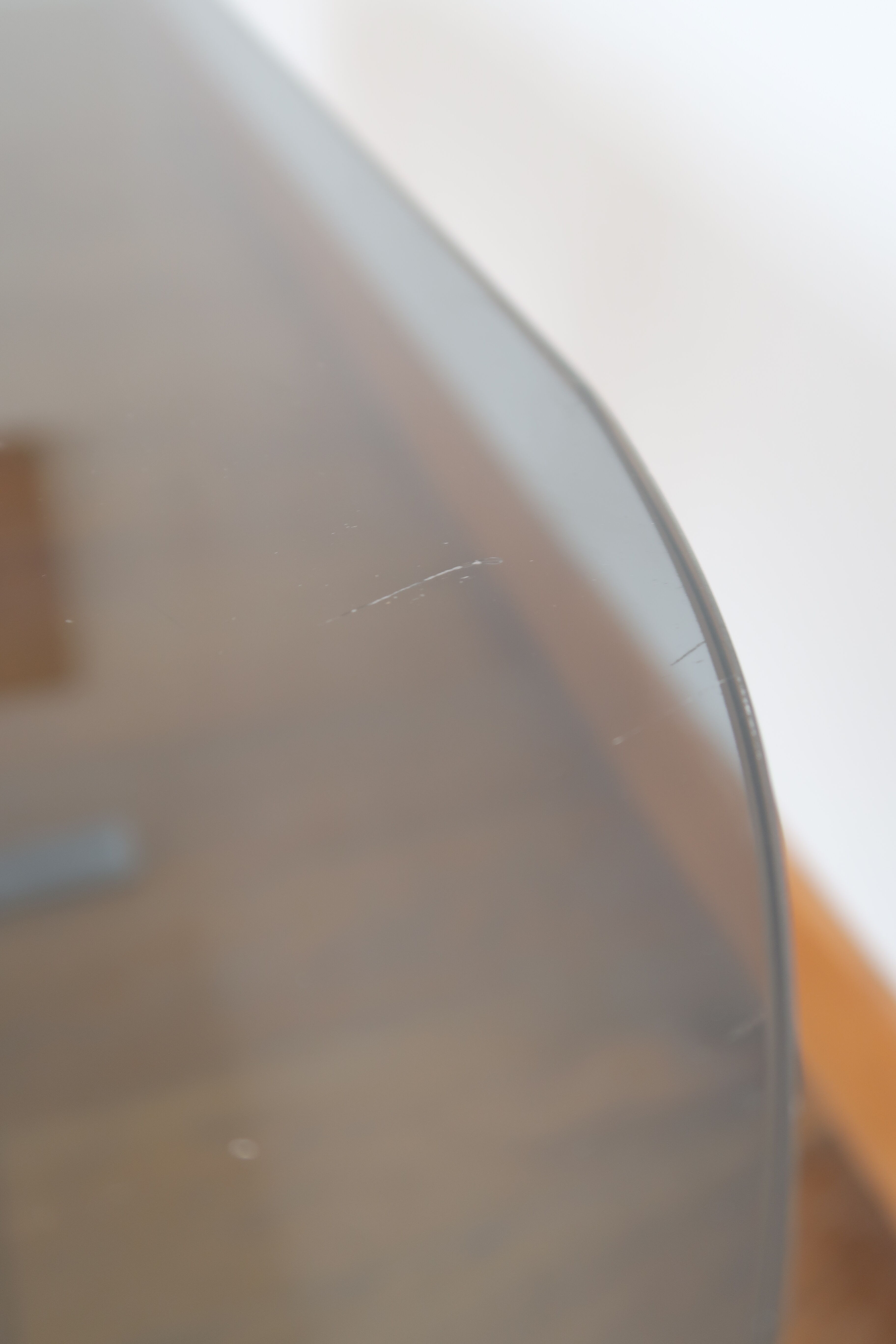 Oval coffee table smoked glass