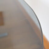 Oval coffee table smoked glass