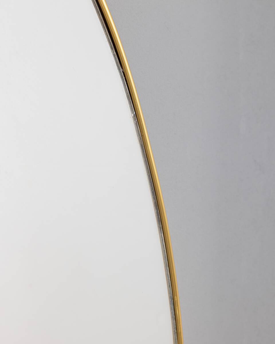 large 1960s vintage wall mirror in golden brass italian design