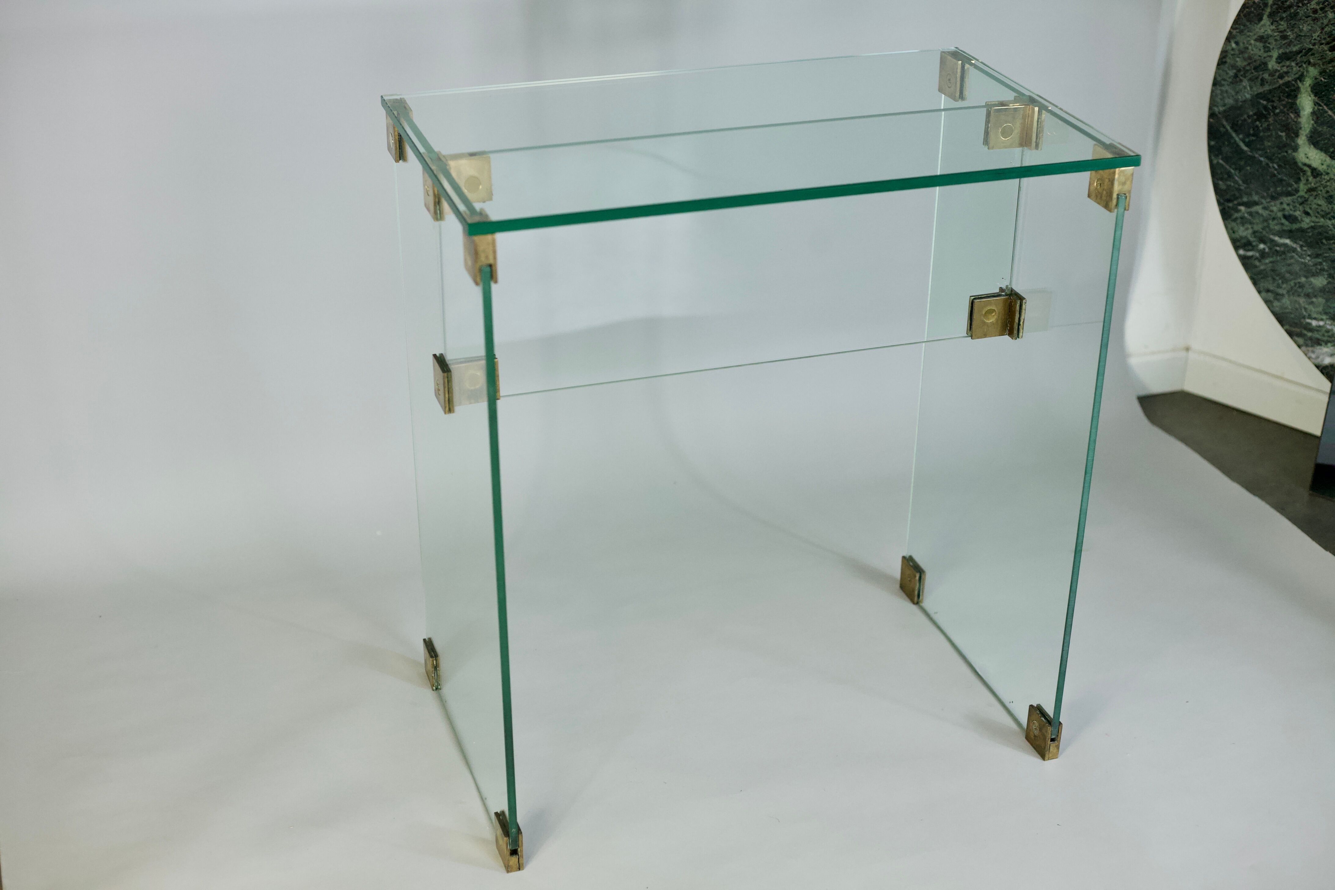 Console glass and bronze, France, 60 years