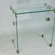 Console verre et bronze France années 60