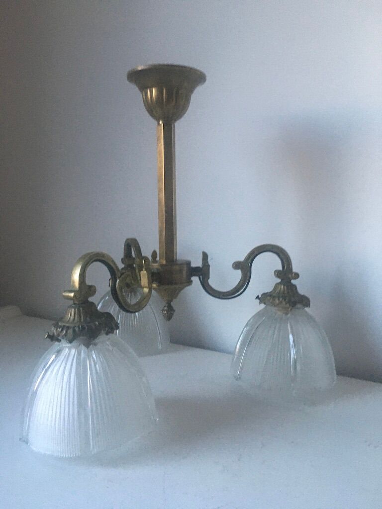40/50 style brass chandelier