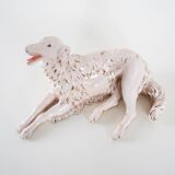 Porcelain figurine of a Borzoi dog, 1960s, made in Europe