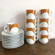 Vintage Schirnding Bavaria Coffee Mugs, 70s