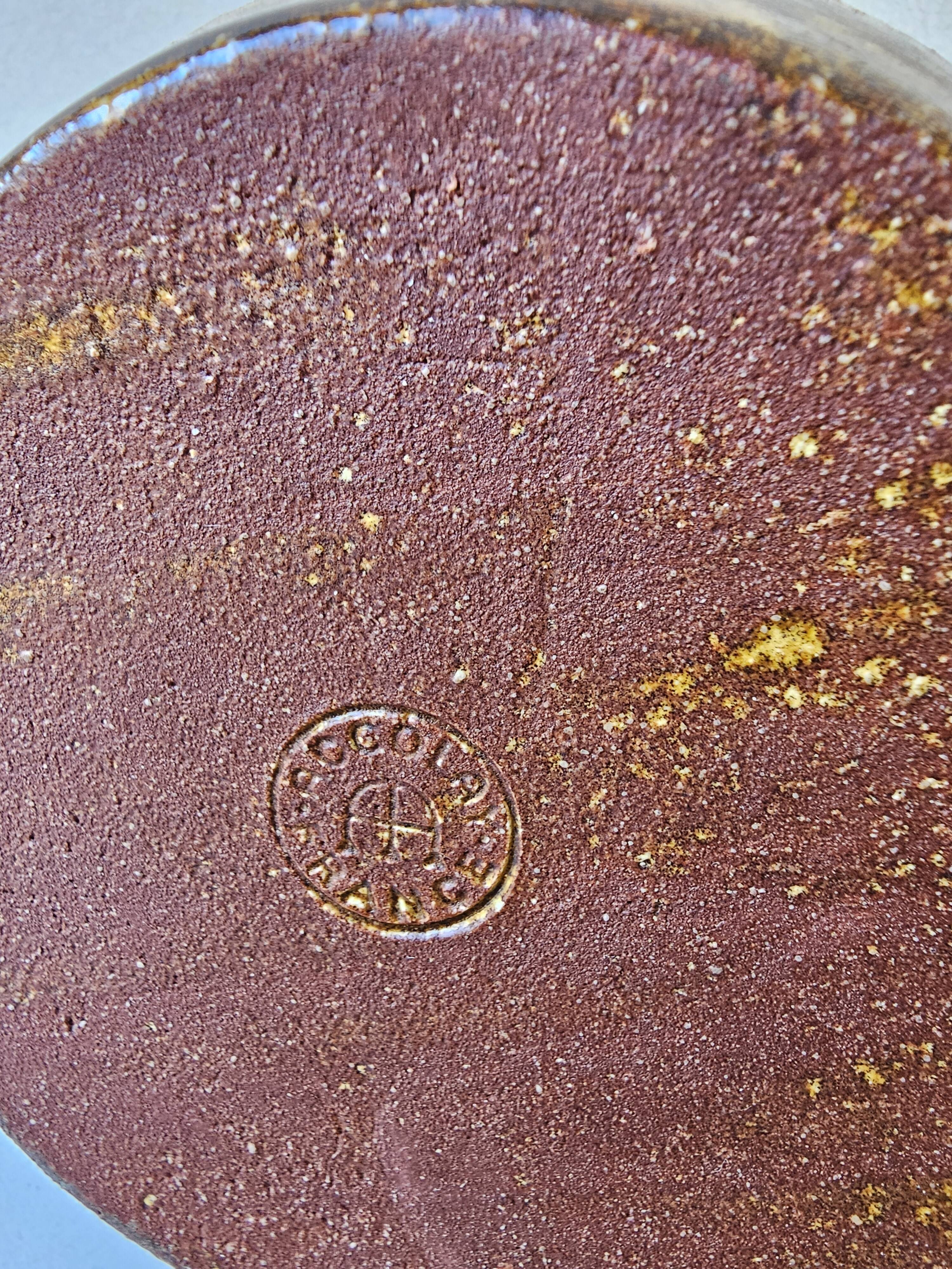 Vintage ceramic candlestick signed Accolay