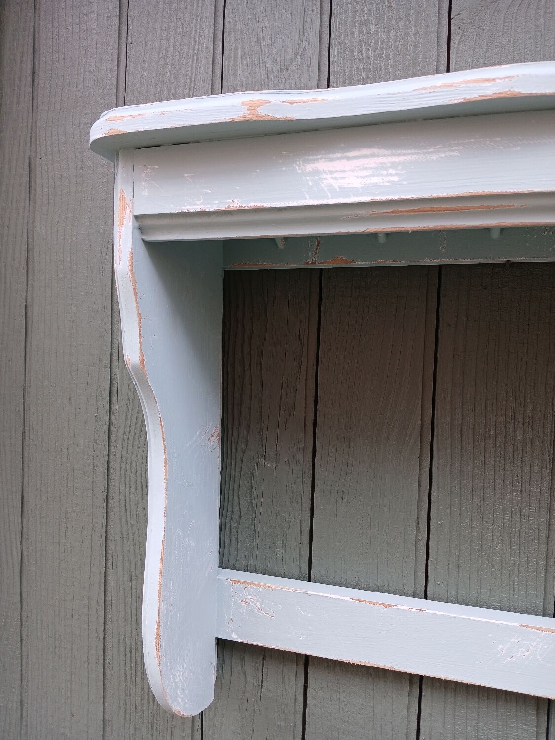 Revamped antique wall shelf