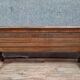 Park bench and garden with natural wood backrest xixth century