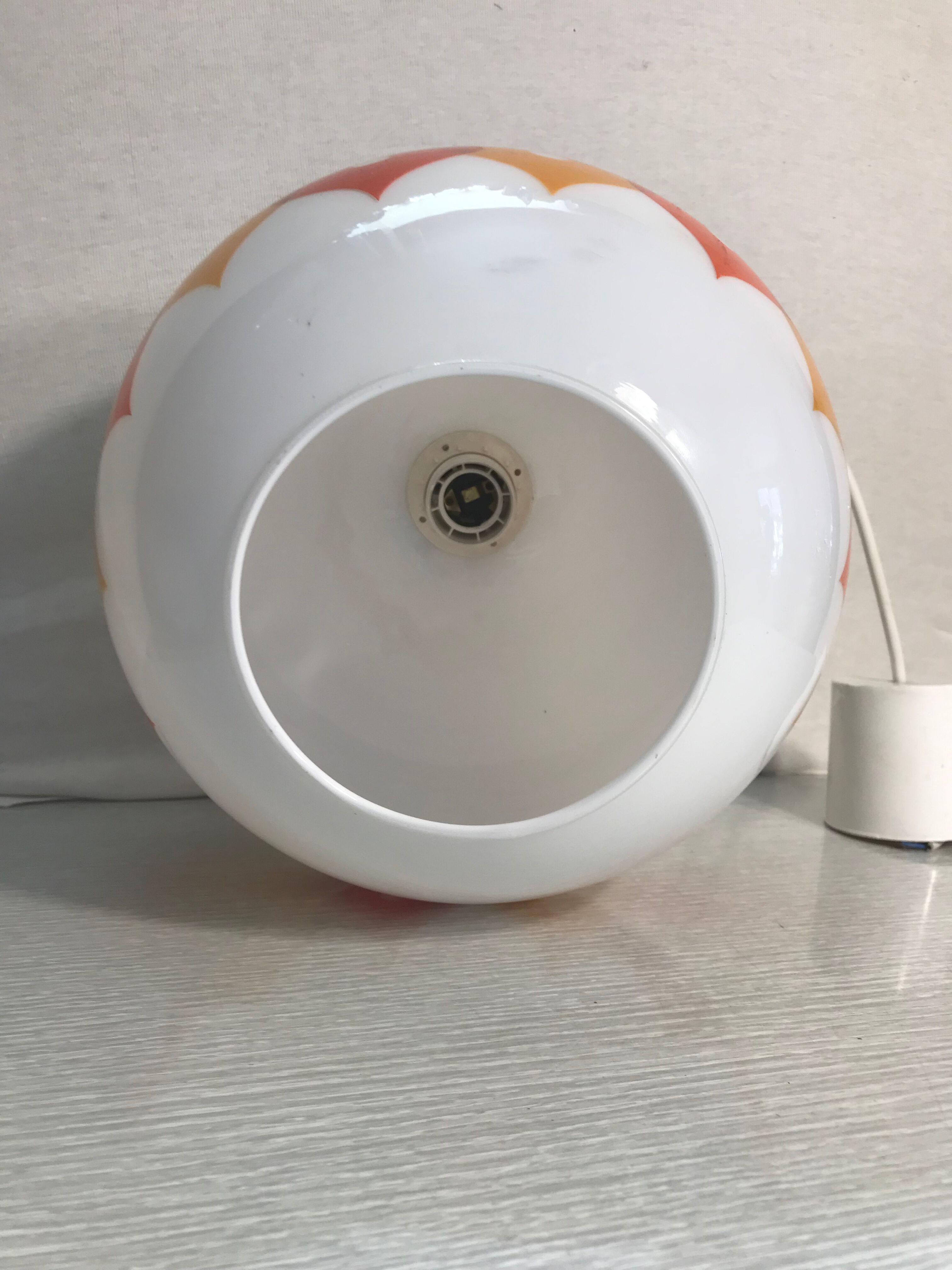 Old opaline hanging lamp years 70