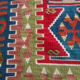 Turkish Kilim carpet , woven by hand in pure wool, 200x125cm