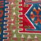 Turkish Kilim carpet , woven by hand in pure wool, 200x125cm