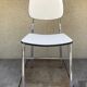 Pair of Old Metal Chromé Chairs - Vintage White Formica